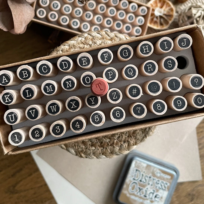 Typewriter style - stamp set