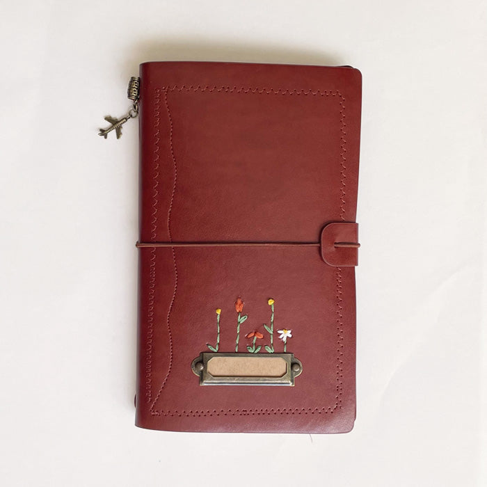 Embroidered Midori - Brown