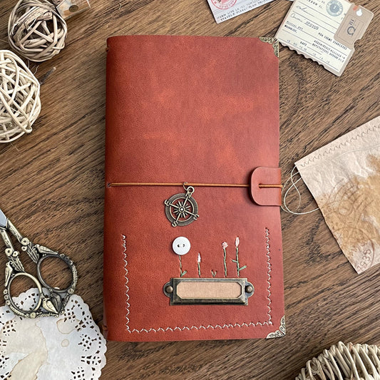 Embroidered Midori - Brown