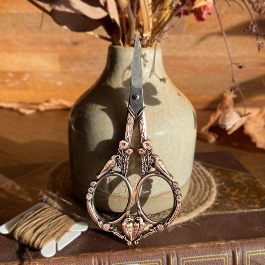 Antique birds scissors