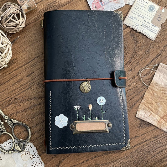 Embroidered Midori - Black