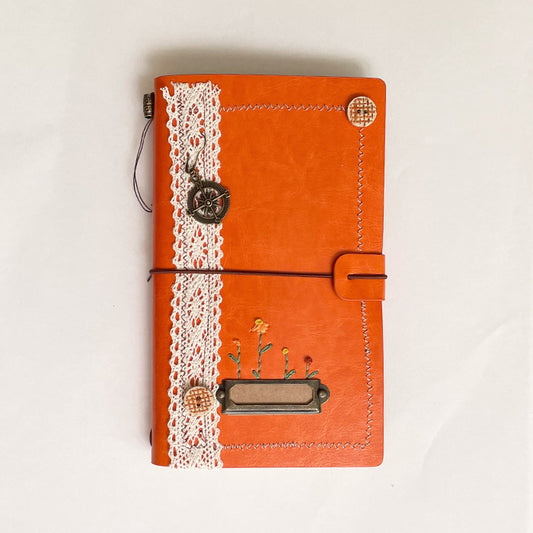 Embroidered Midori - Orange